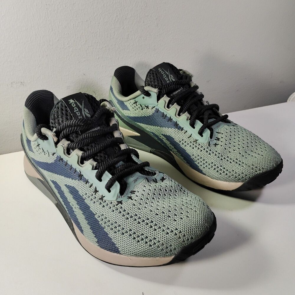 Reebok Nano X1 H02836 Womens US 6 Harmony Green Black Athletic Training Shoes